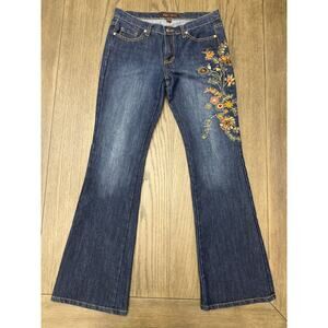 Bogari Jeans Floral Embroidered Bootcut Women Size 6